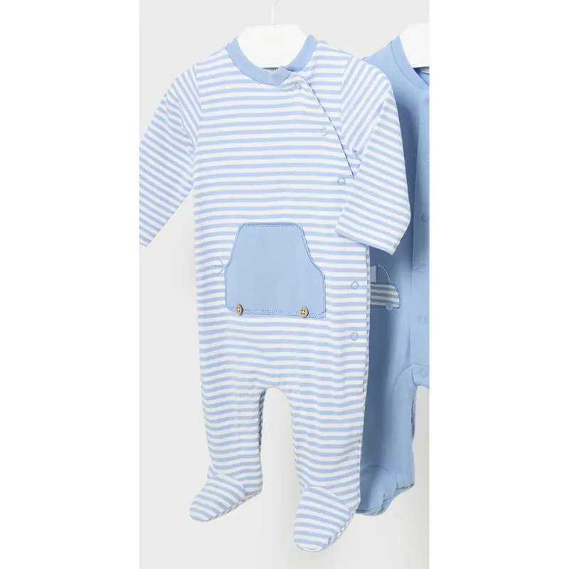 SLEEEPER BLUE & WHITE STRIPE SIDE CLOSURE CAR APPLIQUE / 1726-042