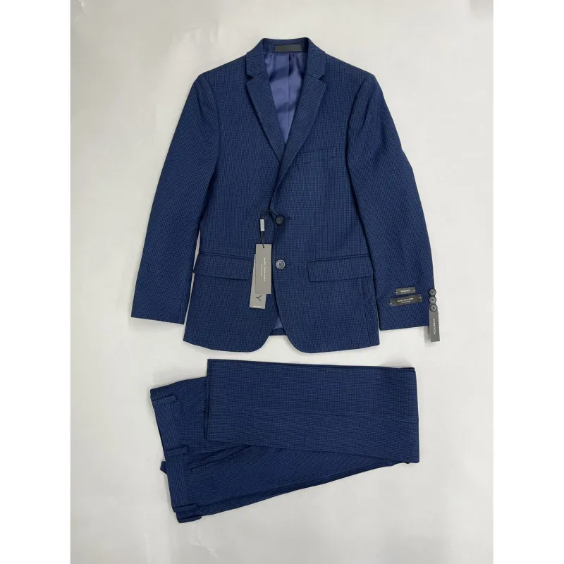 SUIT BLUE SMALL CHECK SKINNY FIT / BCWL2MAW0693