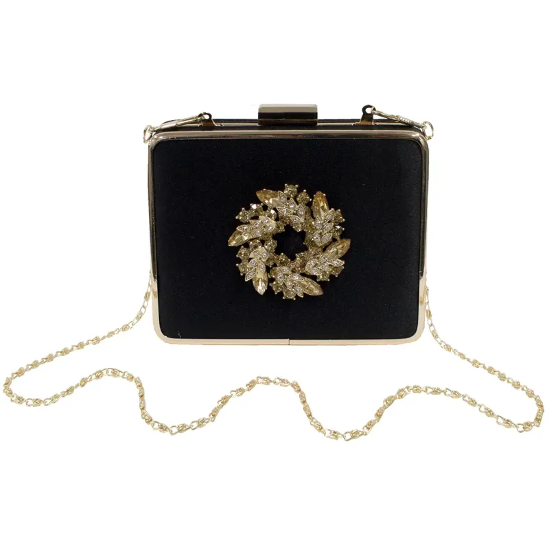 SQUARE PURSE604F BLK R / S TR