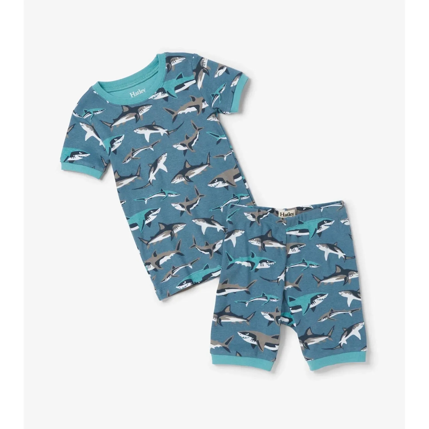 2PC PYJAMA BLUE SHARK PRINT / S23SSK2040