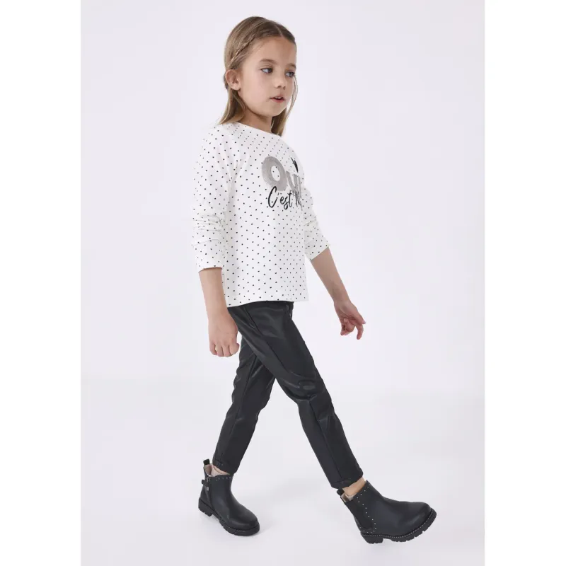 LEGGING BLACK SYNTHETIC LEATHER / 4780-069