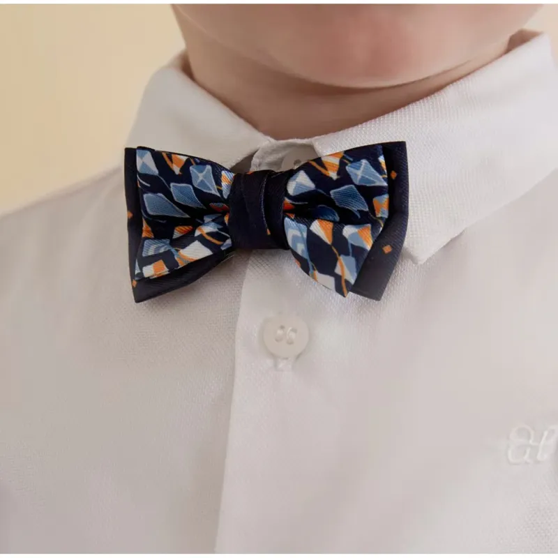 BOWTIE NAVY MULTICOLORED PRINT BABY / 5453-007