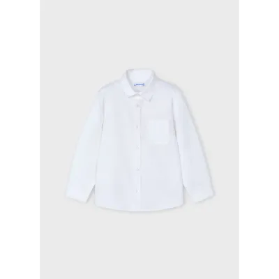 WHITE SHIRT LONG SLEEVE BASIC / 146-050