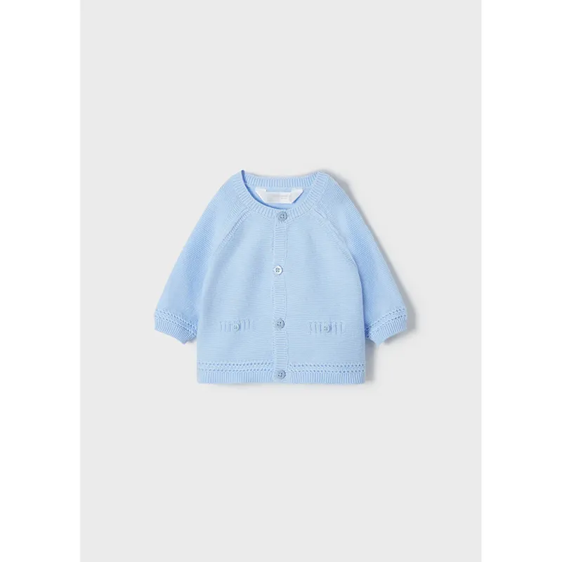 KNIT CARDIGAN LIGHT BLUE / 1347