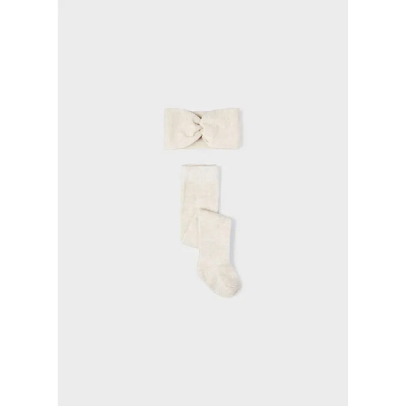 2 PC TIGHT & HEADBAND CHAMPAGNE GOLD SHIMMER / 9528
