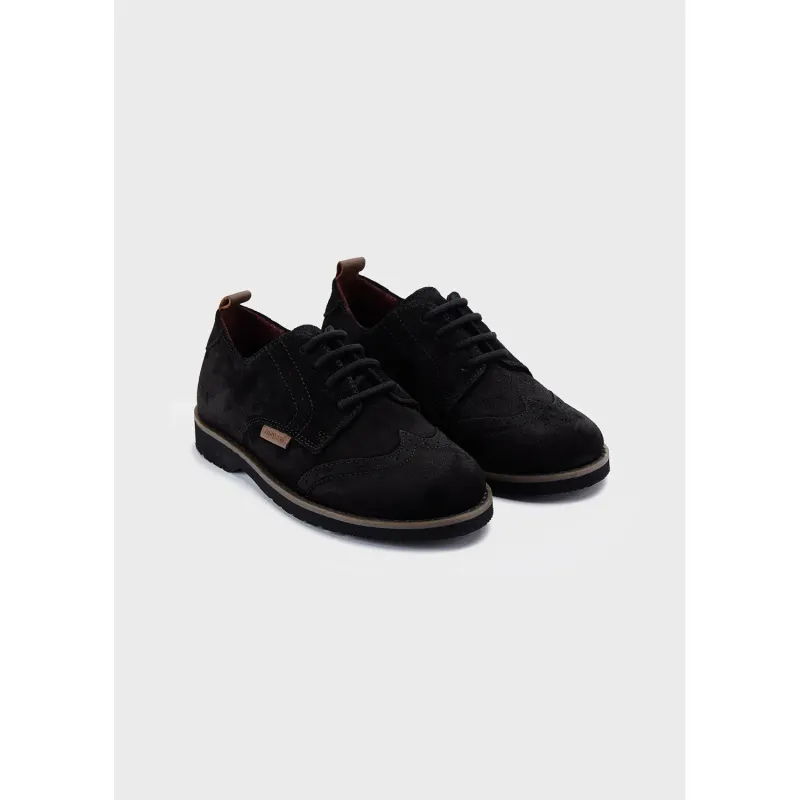 OXFORD SHOE BLACK SUEDE LACE TIE UP / 44408-066