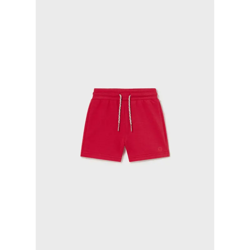 FLEECE SHORTS RED PULL TIE WAIST / 621-070