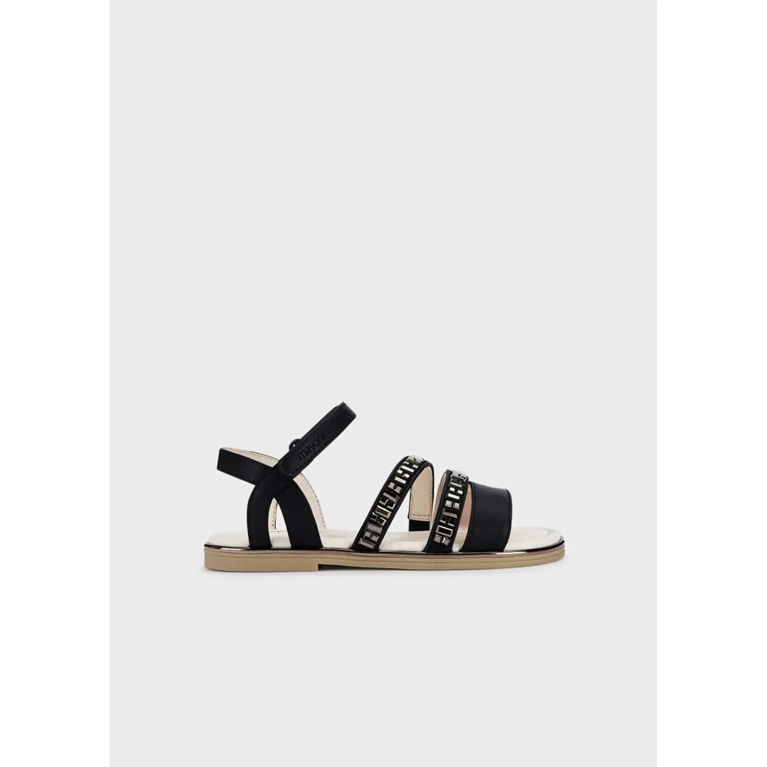 SANDAL BLACK JEWEL STRAP TRIMP / 43449-028