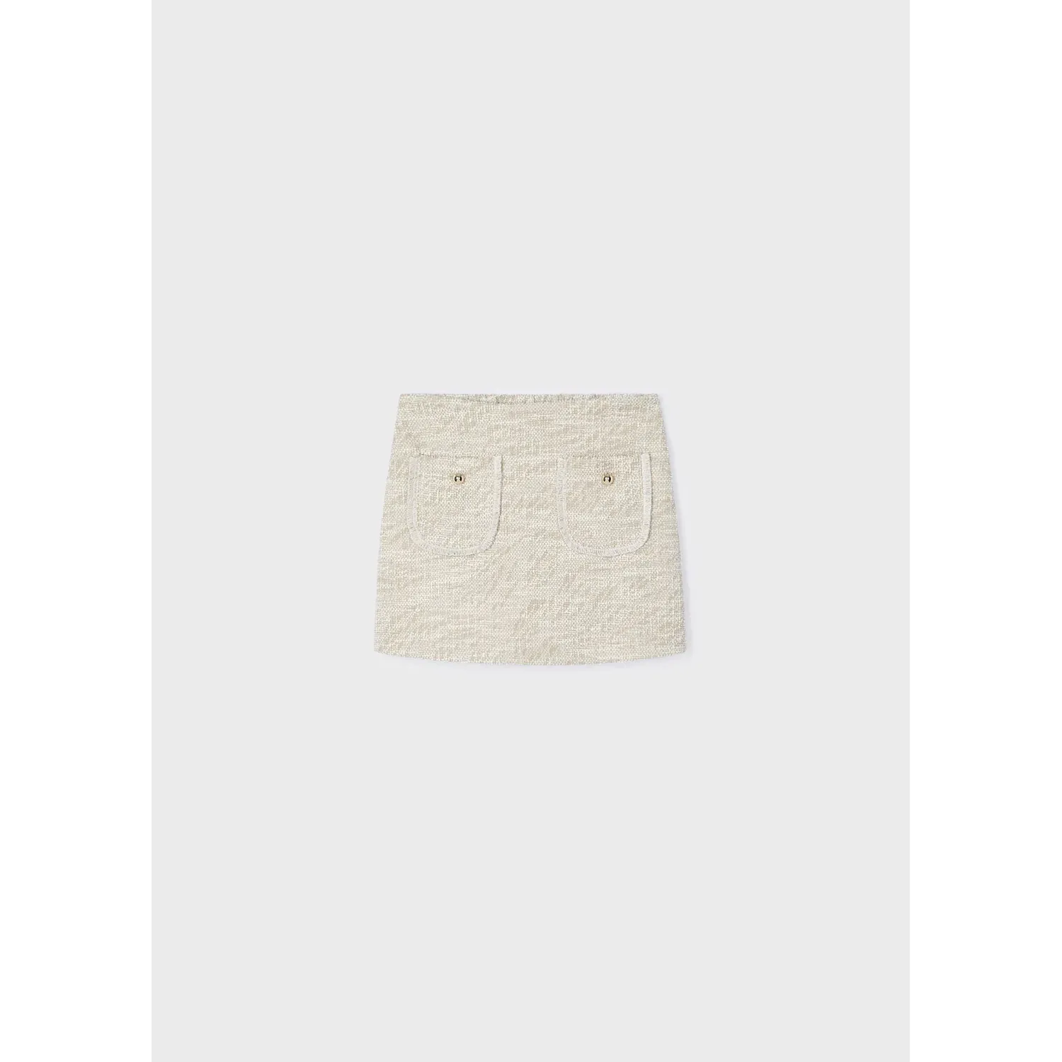 BEIGE TWEED PANT SKIRT 2POCKETS / 4908-082