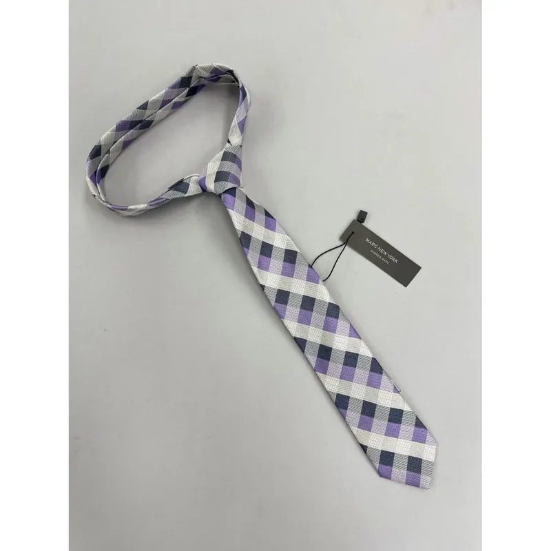 TIE PURPLE & NAV Y & SILVER GREY PATTERN / TIEATTEZ0030