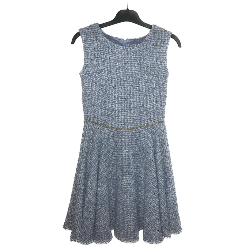 DRESS114J TWEED BLU / WHT CA