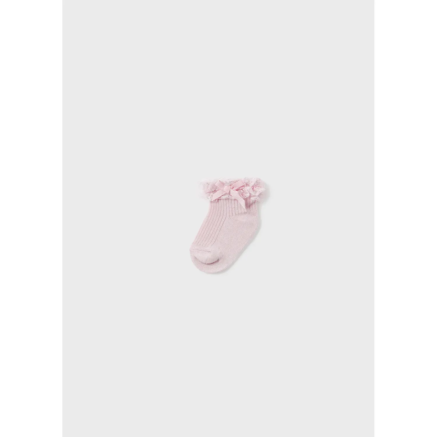 SOCKS BABY ROSE LACE TRIM / 9713-012