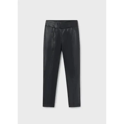 BLACK PLEATHER LEGGING / PANT / 7750-013