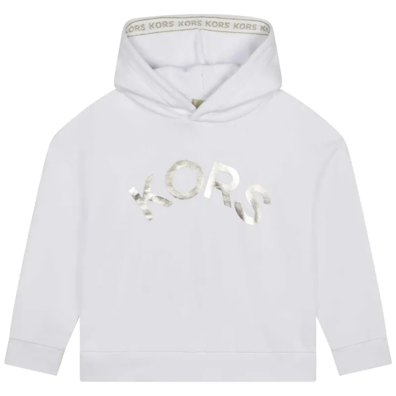 WHITE SWEATTOP HOODIE GOLD KORS LOGO / R15173-10P