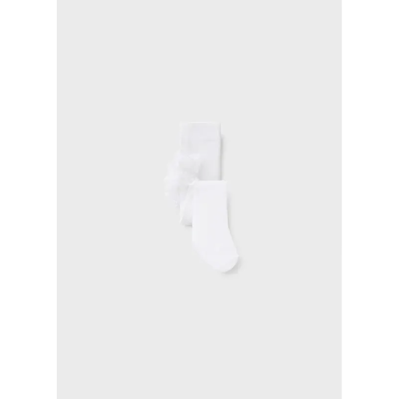 RUFFLED PANTYHOSE WHITE / 9702089