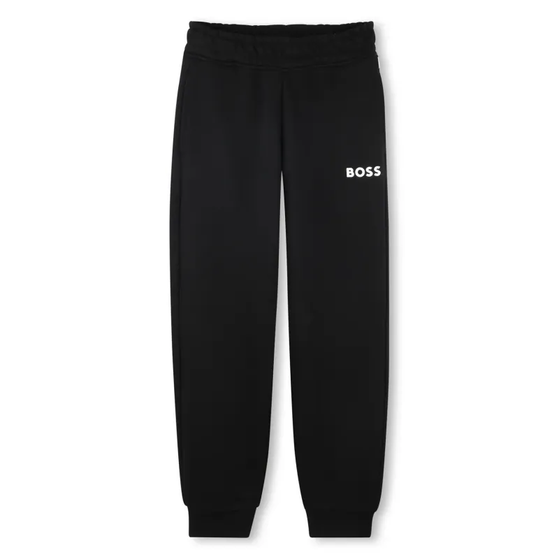 BLACK SWEAT PANT SMALL BOSS LOGO / J51153-09B