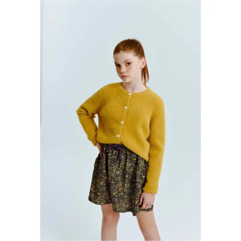 KNIT CARDIGAN SAFFRON / MME180AN