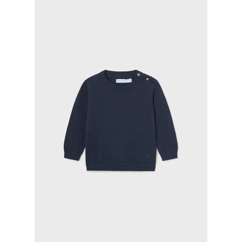 KNIT SWEATER NAVY LONG SLEEVE DRESSY / 303-047