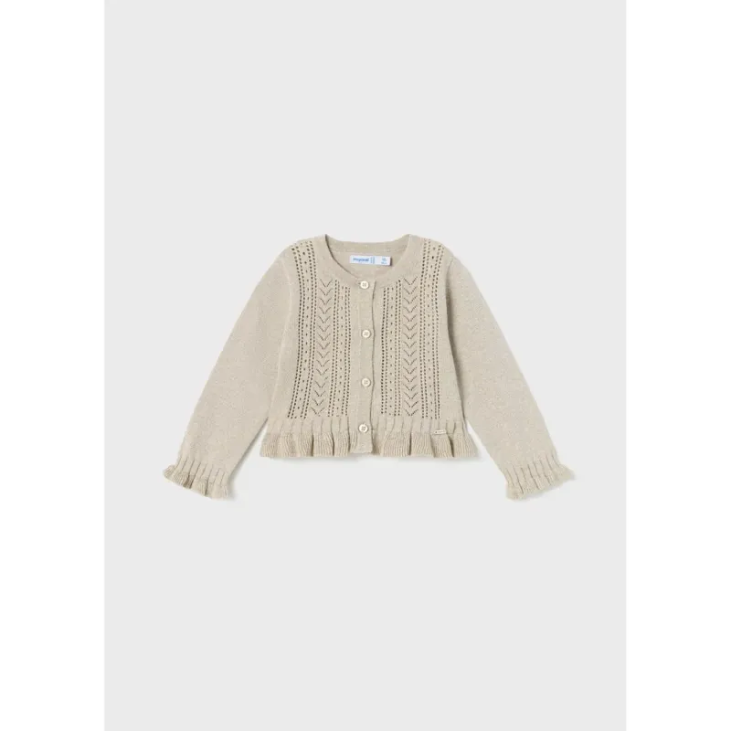 CARDIGAN GOLD LAME CUTOUT FRONT / 1366-055