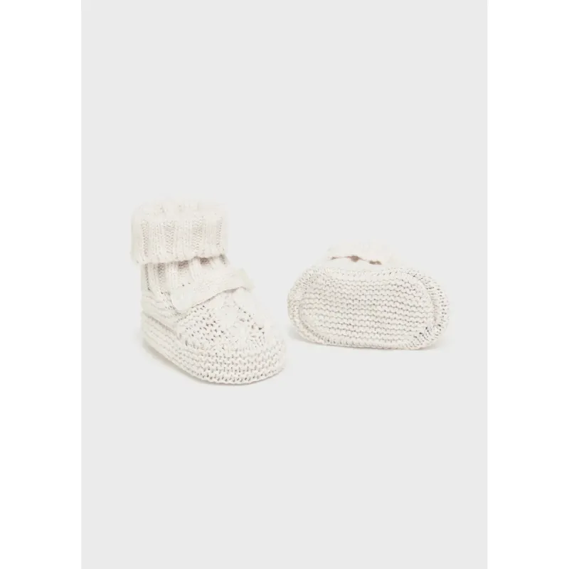 BEIGE KNIT BOOTIES / 9798-093