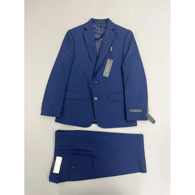 FORMAL SUIT DARK BLUE HUSKY FIT WITH PRINT / HCRL2MAWH715