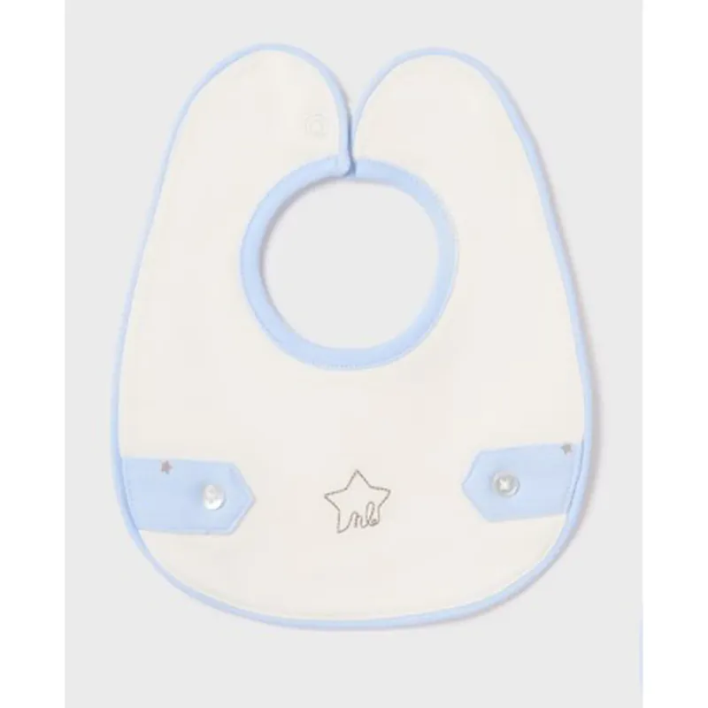 BIB WHITE BLUE EDGING / 9328-059