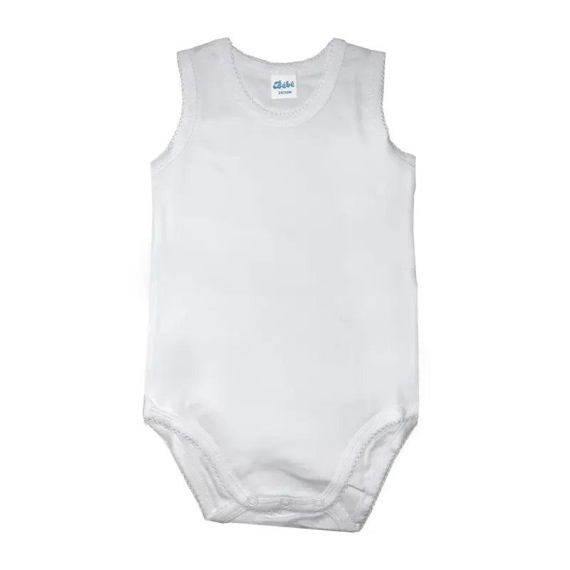 1PC UNDERSHIRT SLEEVELESS PLAIN WHITE BABY / 391933