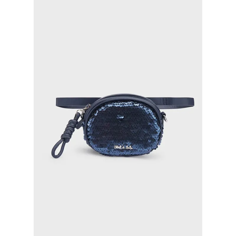 NAVY SEQUIN WAIST BAG / 5963