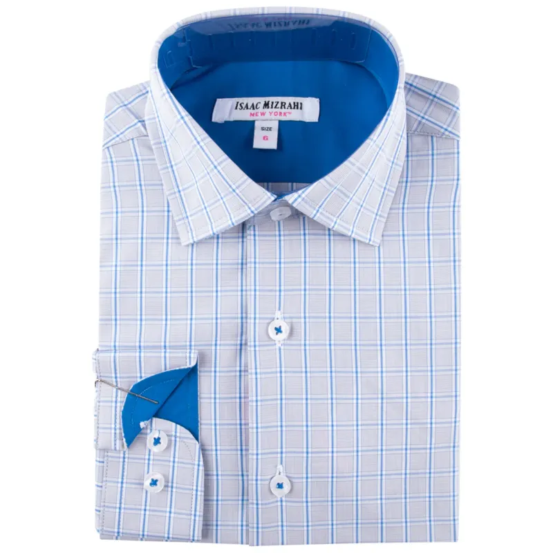 SHIRT GRAY BLUE PLAID / SH9574