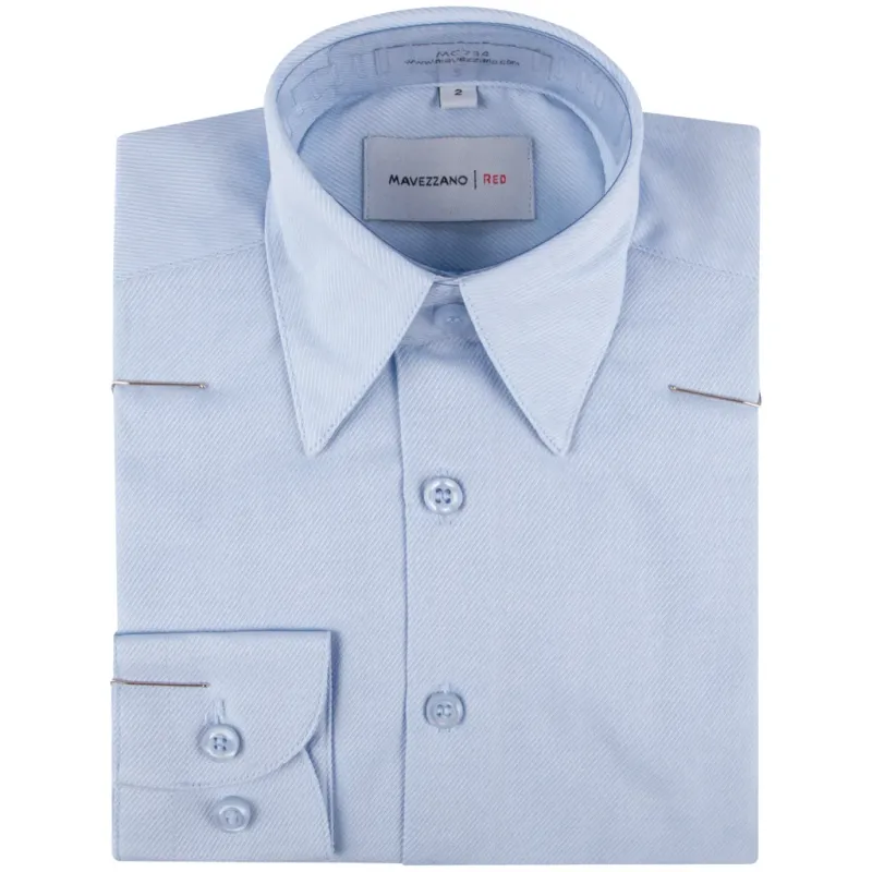 SHIRT LIGHT BLUE THIN STRIPES TONE ON TONE / MC734