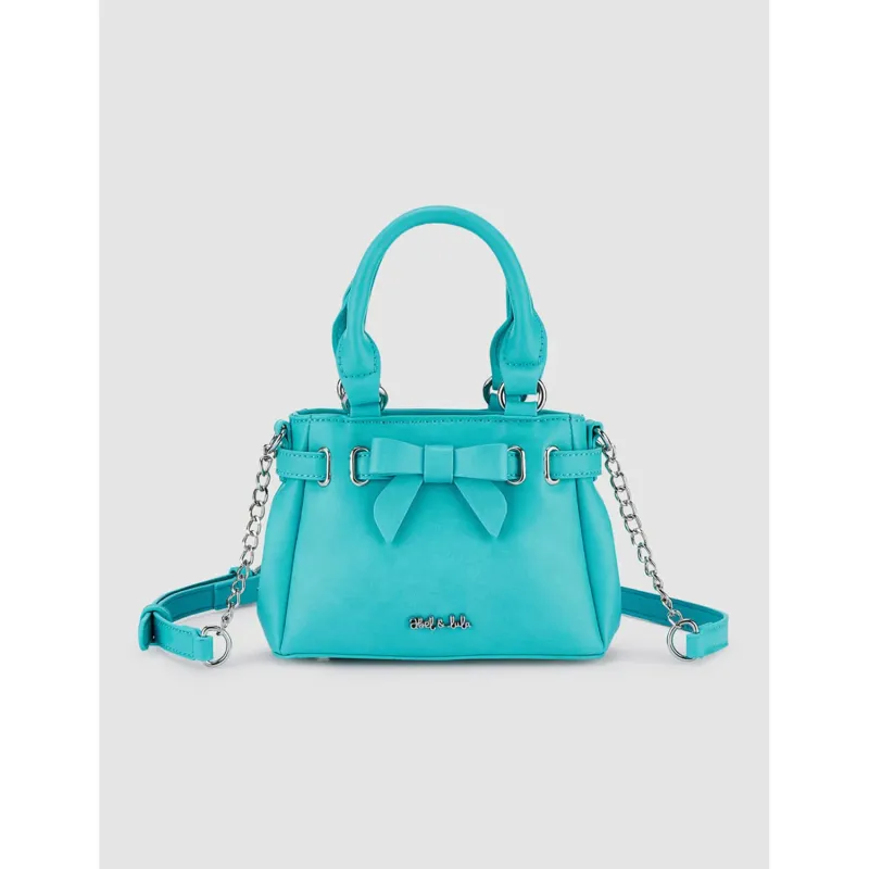 LOOP HANDBAG TURQUOISE BOW TRIM / 5421