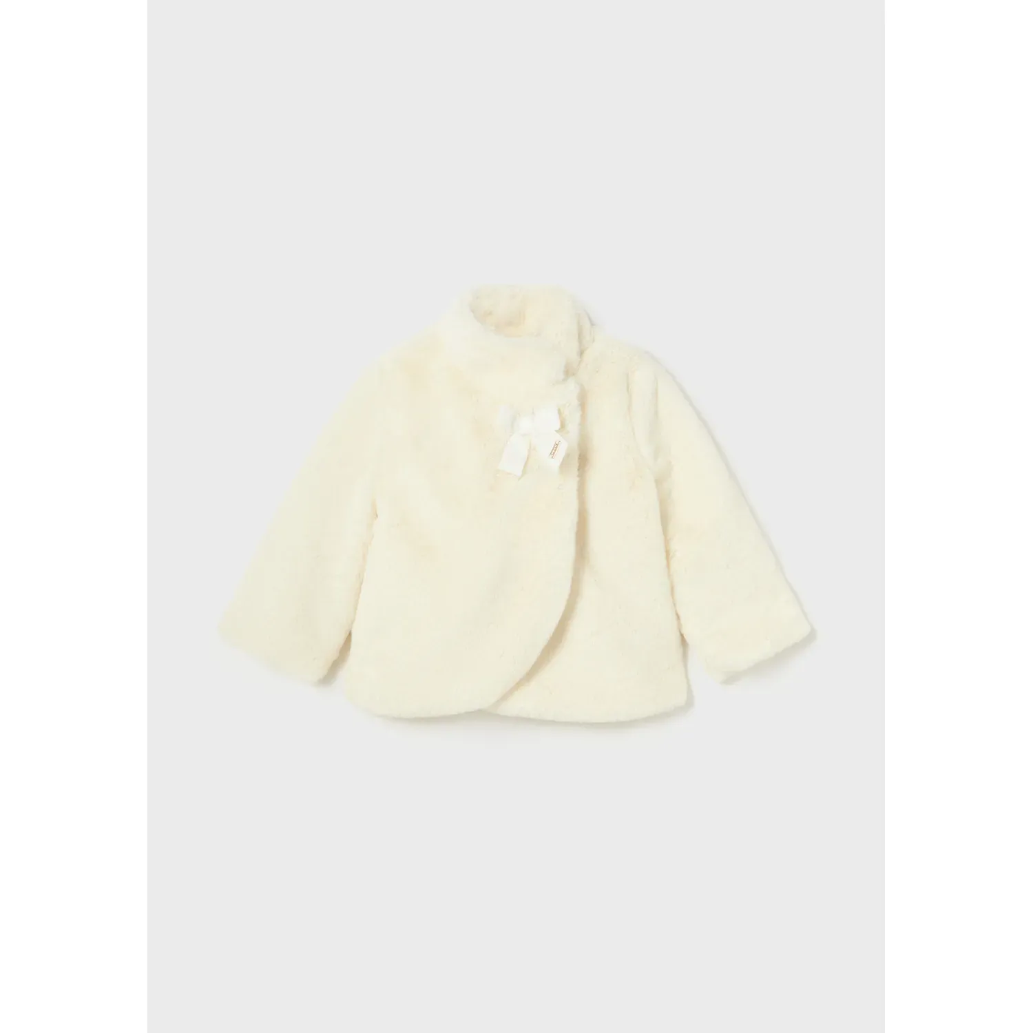 COAT CREAM FAUX FUR SNAP CLOSURE / 2415-013