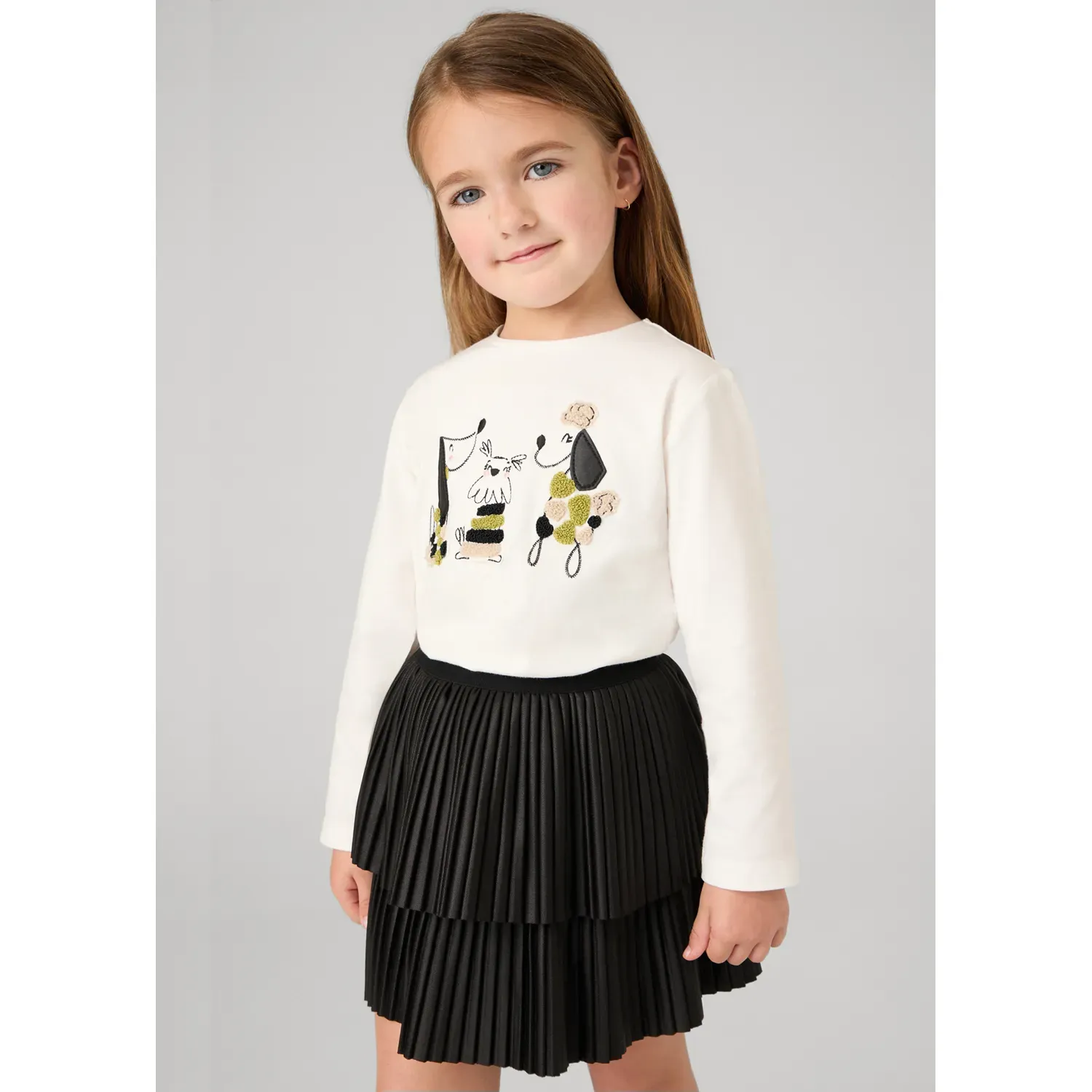 Black pleated skirt in store sale