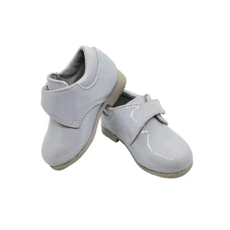 SHOE WHITE PATENT VELCRO CLOSURE TENDER TOES / 4169