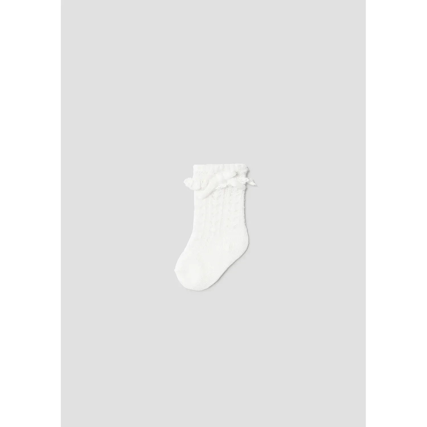 HIGH CUT SOCK WHITE FRILL TRIM / 9659-023