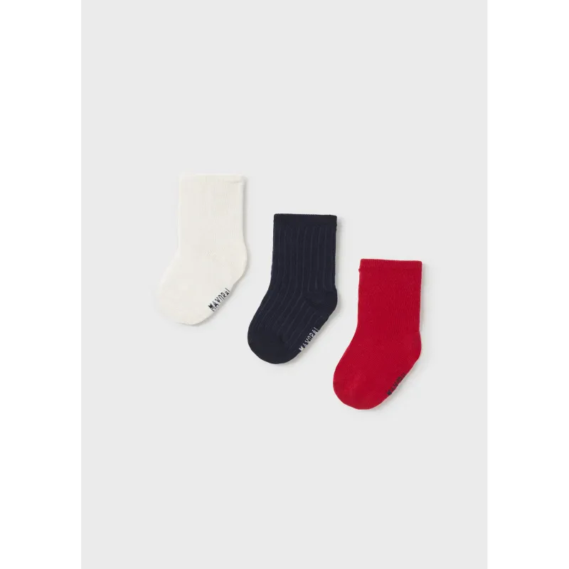 3PACK SOCK SET RED NAVY & WHITE / 10522-085