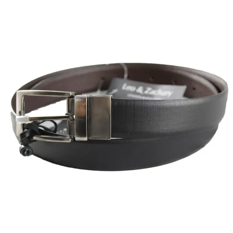 BELT REVERSIBLE BLACK & BROWN TEXTURED / BBF11