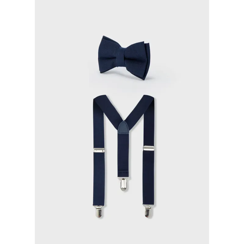 2PC BOWTIE & SUSPENDERS NAVY / 10738-040