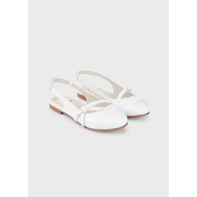 SANDAL WHITE PATENT BOW TRIM / 43439-093