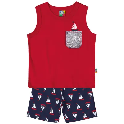 2PC SHORT SET3428 SAILBOAT N