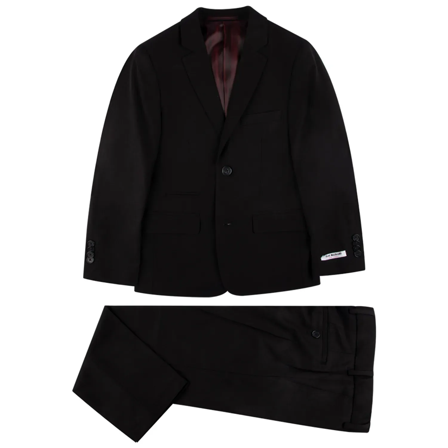 SUIT BLACK HUSKY WOOL REGULAR FIT / ST2007