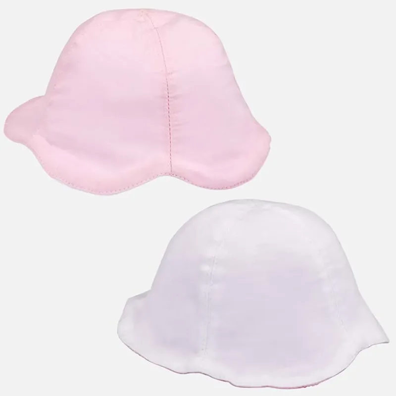 REVERSIBLE HAT 9087 PINK&WHITE
