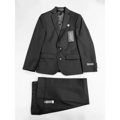 Marc New York Boys Black Regular Fit Suit Size 4-7