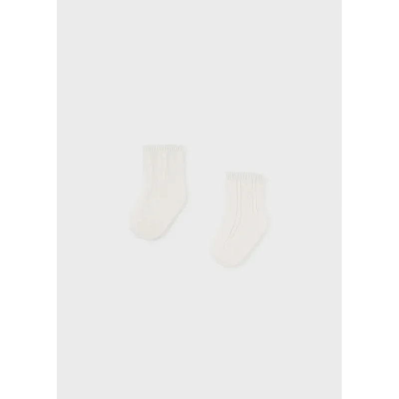 2PACK SOCK NATURAL CREAM / 9708-071