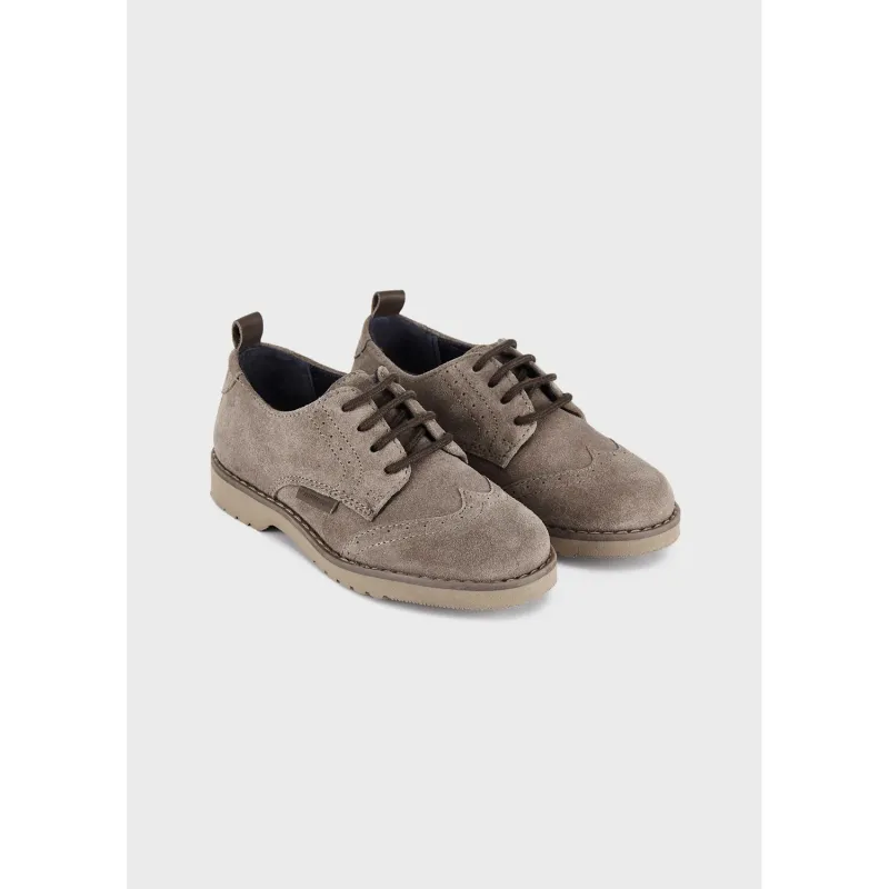 OXFORD SHOE TAUPE SUEDE LACE TIE UP / 44408-067