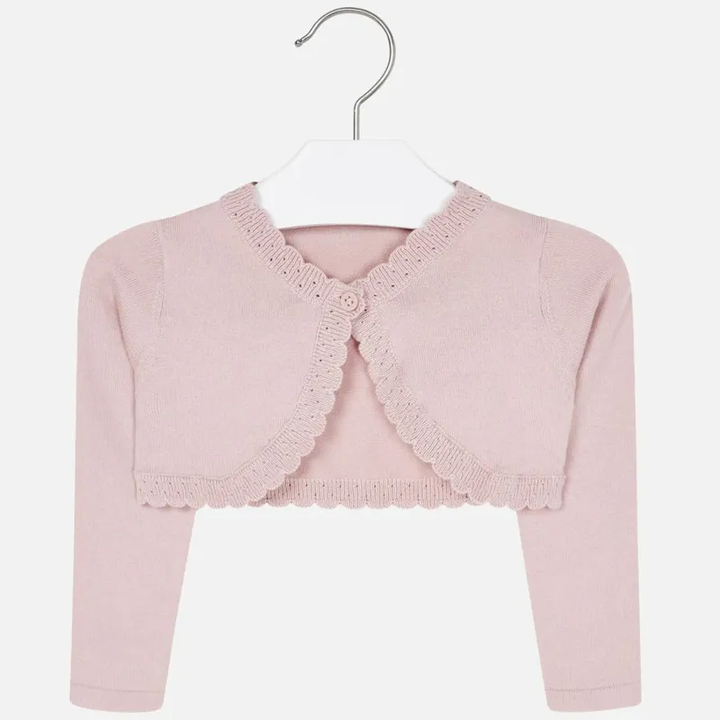 KNIT CARDIGAN LILAC CROCHET