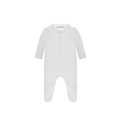 SLEEPER WHITE VELOUR FRONT CLOSURE COTTON COLLAR / 1033026