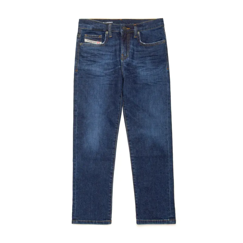 DENIM PANT RED D LOGO / J00809-K01