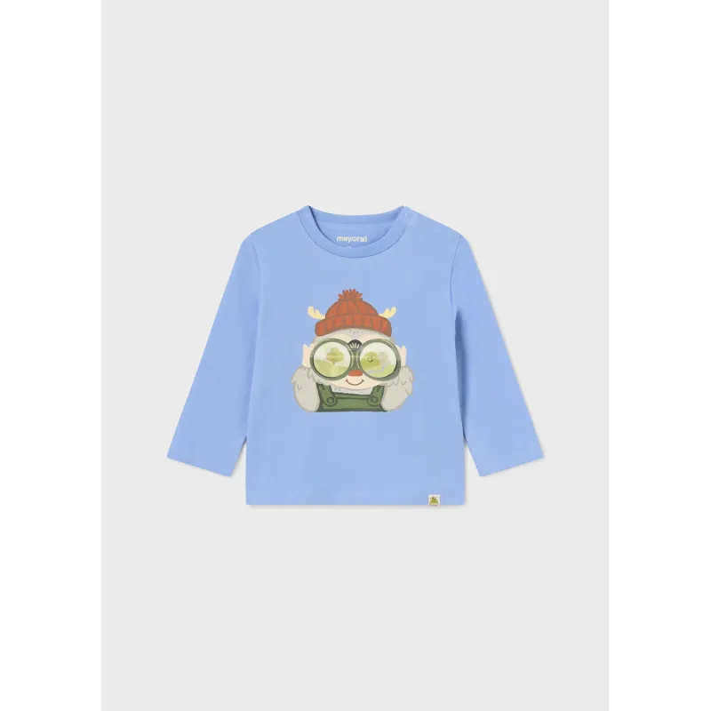 SKYBLUE TSHIRT LONG SLEEVE BOY HUNTER PRINT / 2036-082