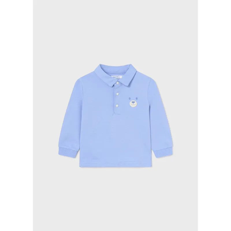 SKY BLUE POLO TOP LONG SLEEVE / 2184-049